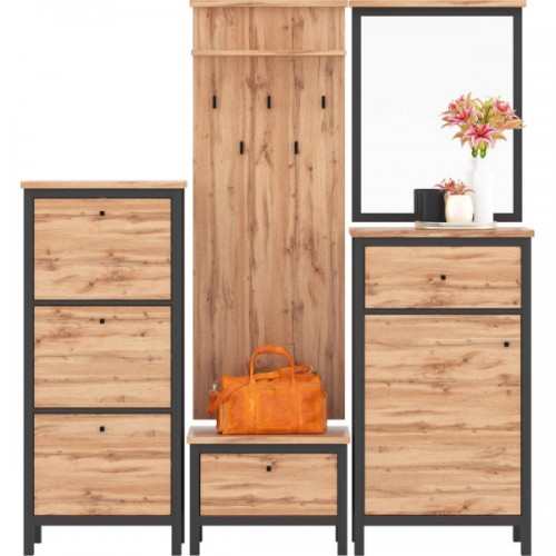 Набор мебели в прихожей Чос N9964 Дуб Тахо / черный Гербор (Gerbor) Украина