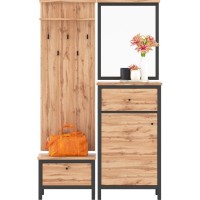 Набор мебели в прихожую Чос N9963 Дуб Тахо / черный Гербор (Gerbor) Украина