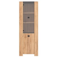 Витрина Шелби REG1W1D Дуб крафт золотой/ясень серфсайд железный Гербор (Gerbor) Украина Витрина Шелби REG1W1D Дуб крафт золотой/ясень серфсайд железный Гербор (Gerbor) Украина