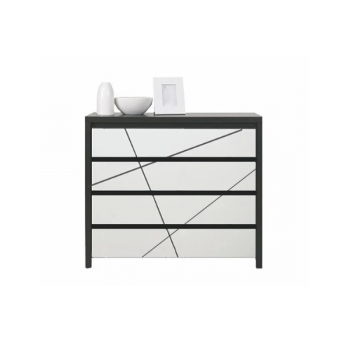 Комод Каспиан МДФ KOM4S Венге магия / Белый снег ВМК (БРВ) Украина