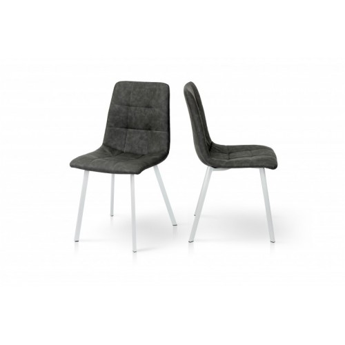 СТІЛЕЦЬ ЧІЛІ НІЖКИ квадрат (БІЛИЙ/СІРА СТАЛЬ) СТІЛЕЦЬ ЧІЛІ НІЖКИ квадрат (БІЛИЙ/СІРА СТАЛЬ)