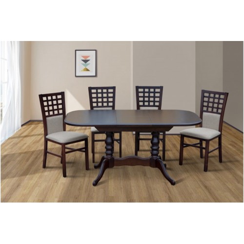 Стіл обідній Шервуд (темний горіх)