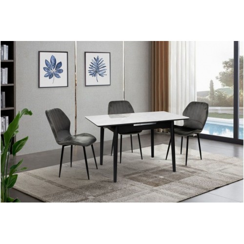 Стіл обідній Нептун (Чорний 95(+30)70)