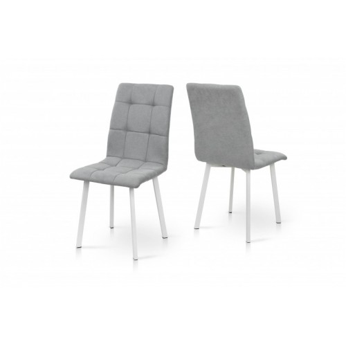 СТІЛЕЦЬ ТРІНІТІ (БІЛИЙ/Тканина Сіра) СТІЛЕЦЬ ТРІНІТІ (БІЛИЙ/Тканина Сіра)