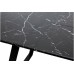 Стіл обідній Тандем (чорний/мармур чорний)