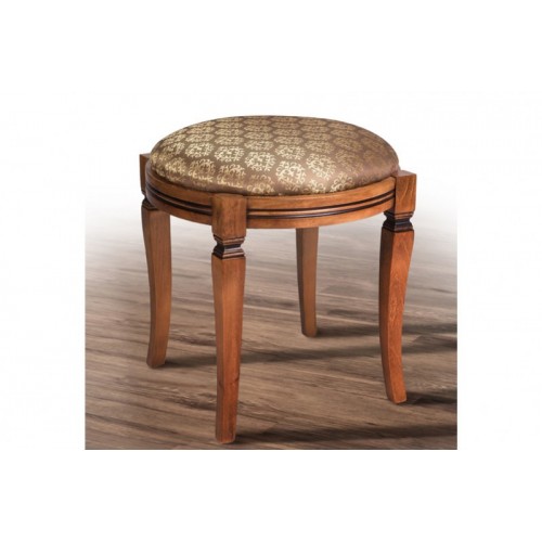 Банкетка кругла (світлий горіх/патина)