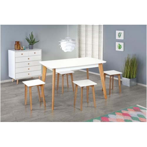 СТІЛ ОБІДНІЙ МОДЕРН (БІЛИЙ/НАТУРАЛЬНИЙ)