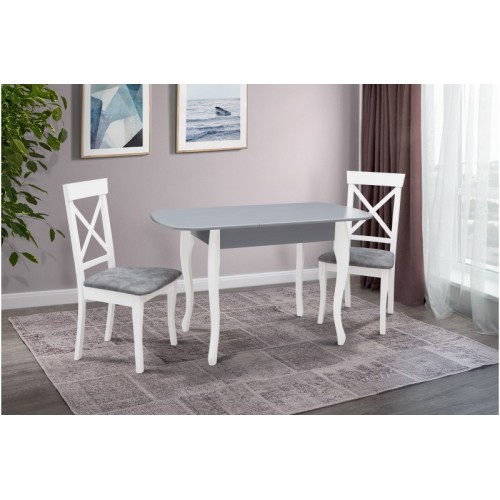 СТІЛ ОБІДНІЙ КАНТРІ (СІРИЙ/БІЛИЙ)