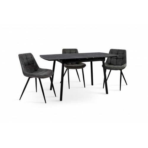 СТІЛ ОБІДНІЙ СОЛО (Чорний/Мармур чорний)