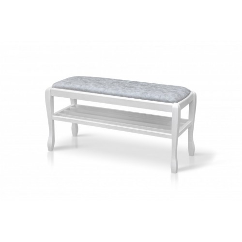 БАНКЕТКА СІЄСТА ВЕЛИКА З ПОЛКОЮ (БІЛИЙ/ЧЕЛСІ14)