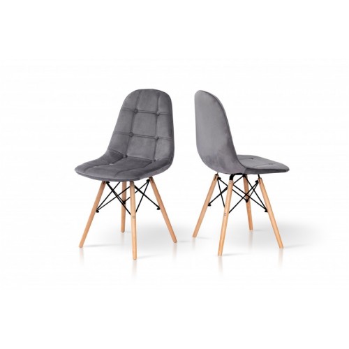 Стілець Джастін (Велюр Сірий)