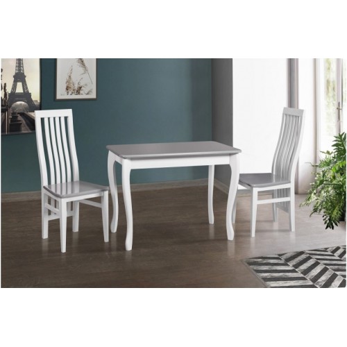 СТІЛ ОБІДНІЙ СМАРТ (БІЛИЙ/СІРИЙ)