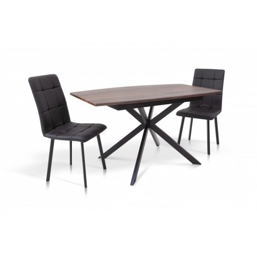 СТІЛ ОБІДНІЙ РІЧАРД (ЧОРНИЙ/ГОРІХ)