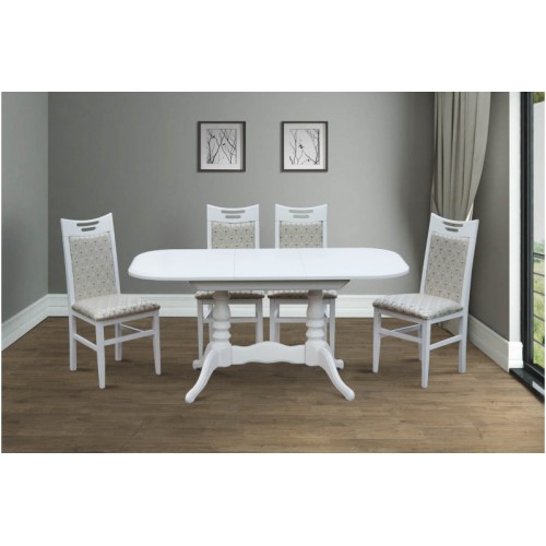 Стіл обідній Шервуд (білий, слонова кістка)