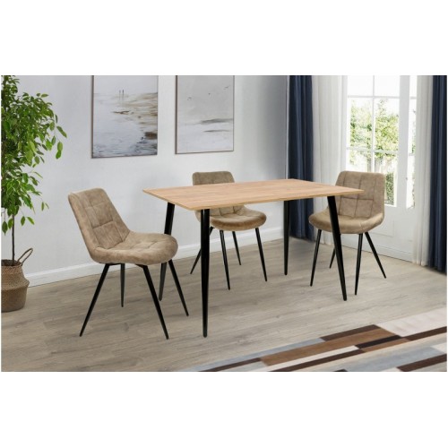 Стіл обідній Гейт (чорний/дуб крафт золотий) Стіл обідній Гейт (чорний/дуб крафт золотий)