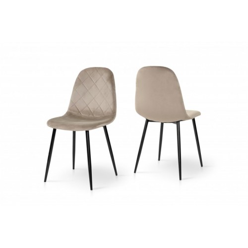 СТІЛЕЦЬ ЕМБЕР-L (Чорний/ Велюр Бежевий) СТІЛЕЦЬ ЕМБЕР-L (Чорний/ Велюр Бежевий)