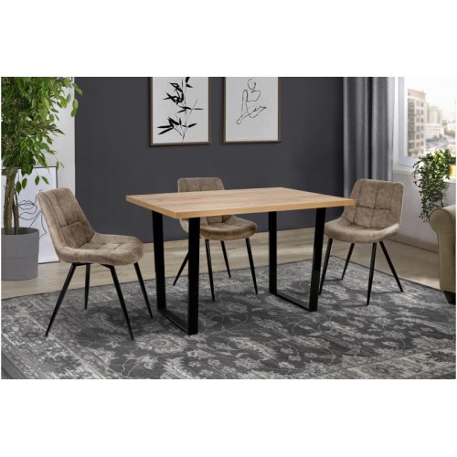 Стіл обідній Кентукі (чорний/дуб крафт золотий) Стіл обідній Кентукі (чорний/дуб крафт золотий)