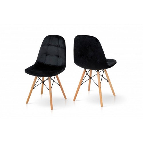 Стілець Джастін (Велюр Чорний)