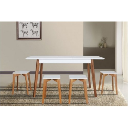 Стіл обідній Сінгл (ніжки горіх)