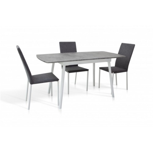 СТІЛ ОБІДНІЙ СОЛО (БІЛИЙ/СІРИЙ)