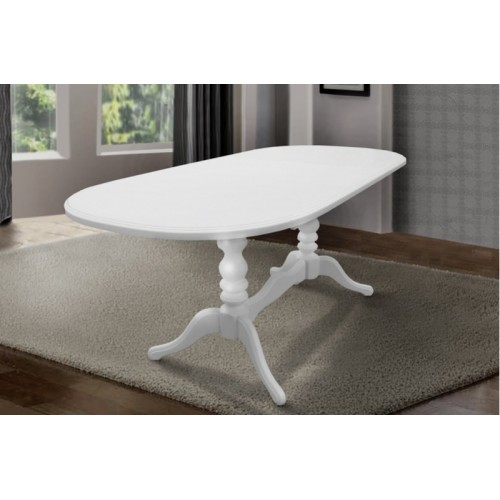 Стіл обідній Вавілон (білий, ваніль)