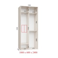 Шкаф-купе 100х60х240 УЛЬТРА - 2 фасада Шкаф-купе 100х60х240 УЛЬТРА - 2 фасада