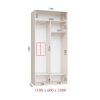Шкаф-купе 110х60х240 ЛЮКС 2 фасада Шкаф-купе 110х60х240 ЛЮКС 2 фасада