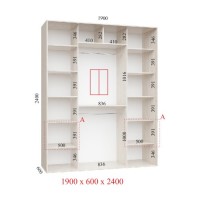 Шкаф-купе 190х60х240 УЛЬТРА - 2 фасада