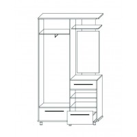Шкаф с тумбой и зеркалом Ниагара