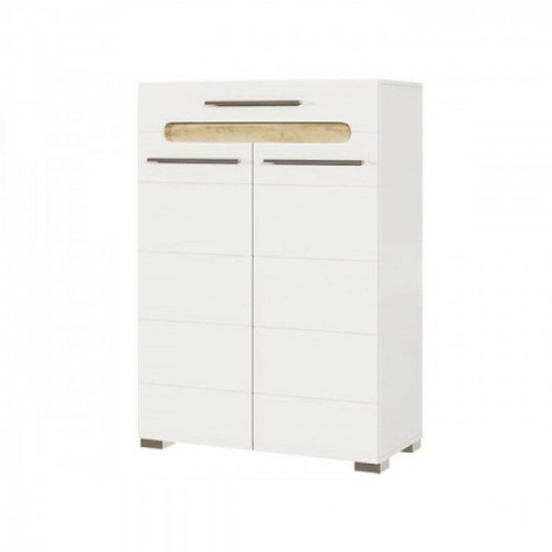 Тумба Б'янко 2ДШ Білий / Дуб сонома