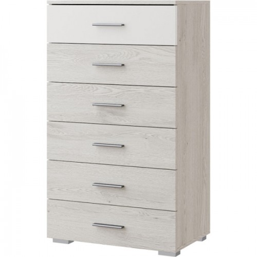 Комод Ромбо 6Ш Артвуд світлий / Білий Комод Ромбо 6Ш Артвуд світлий / Білий