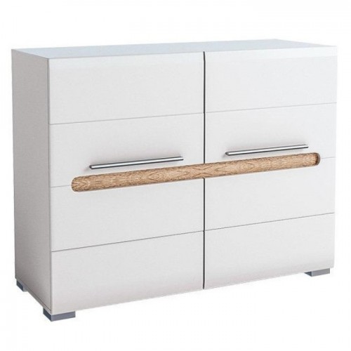 Тумба Б'янко 2Д Білий / Дуб сонома