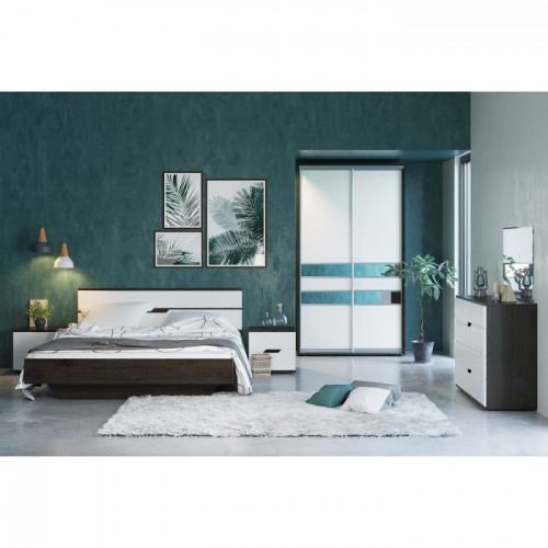 Спальня Марія 4Д Дуб борас / Біле золото