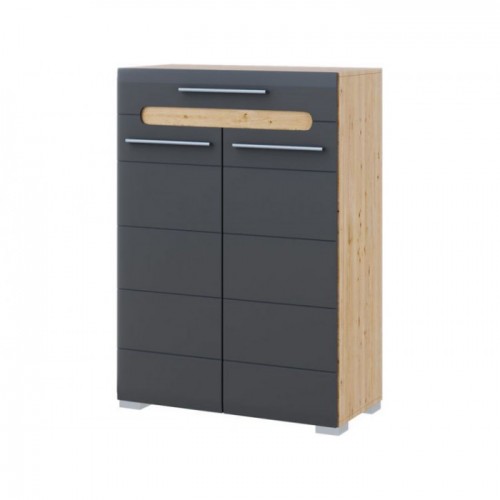 Тумба Б'янко 2ДШ Графіт / Дуб артизан