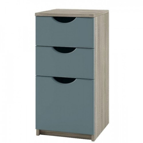 Тумба Саванна Дуб крафт сірий/Блакитна лагуна Тумба Саванна Дуб крафт сірий/Блакитна лагуна