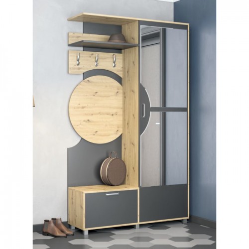 Передпокій Фіона Антрацит/Дуб артизан