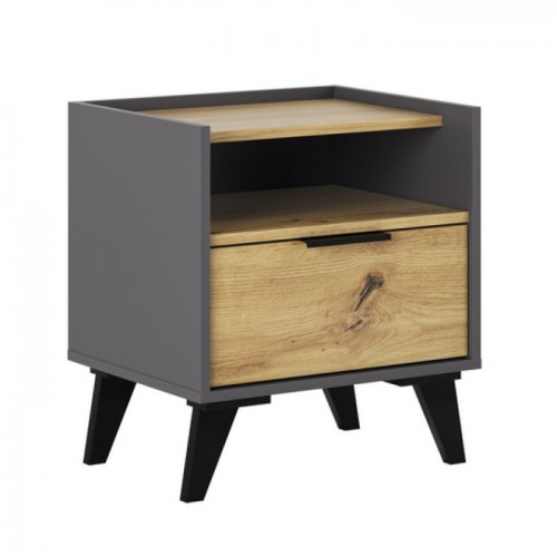 Тумба Каміла Графіт / Дуб Артизан