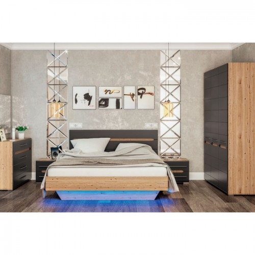 Спальня Б'янко Графіт / дуб артизан