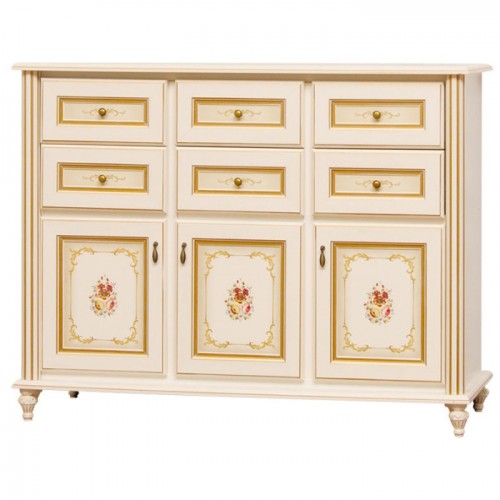 Комод Парма 3Д Білий / Прованс світлий