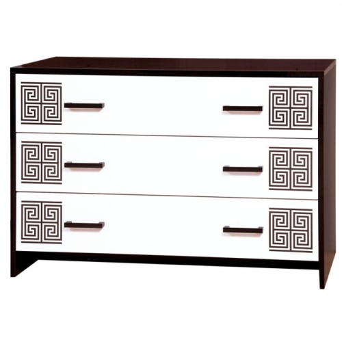 Комод Бася нова Олімпія Чорний / Білий, лак, художній друк Комод Бася нова Олімпія Чорний / Білий, лак, художній друк