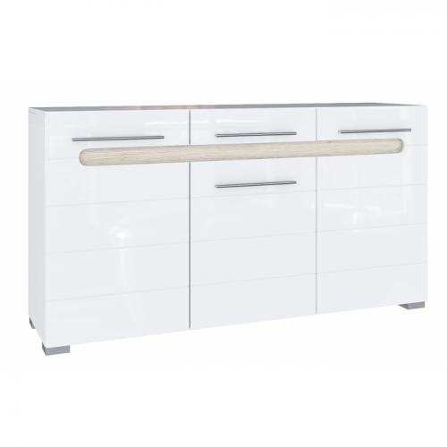 Тумба Б'янко 3Д Білий / Дуб Сонома Тумба Б'янко 3Д Білий / Дуб Сонома