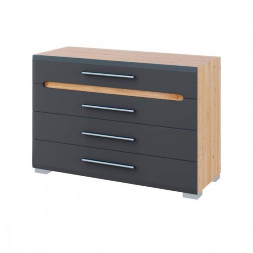 Комод Б'янко Графіт / Дуб артизан Комод Б'янко Графіт / Дуб артизан
