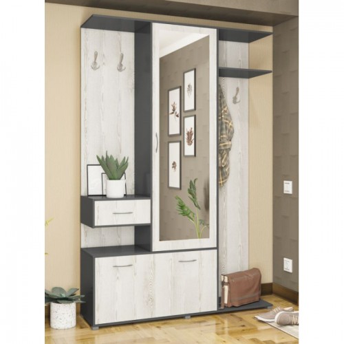 Передпокій Грета Антрацит/ Артвуд світлий