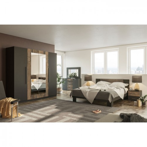 Спальня Лілея Нова Дуб гранж колоніальний/ Антрацит