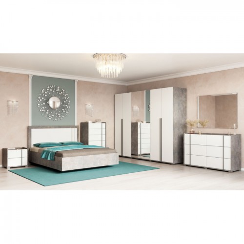 Спальня Алекса 4Д Індастріал / Німфеа Альба