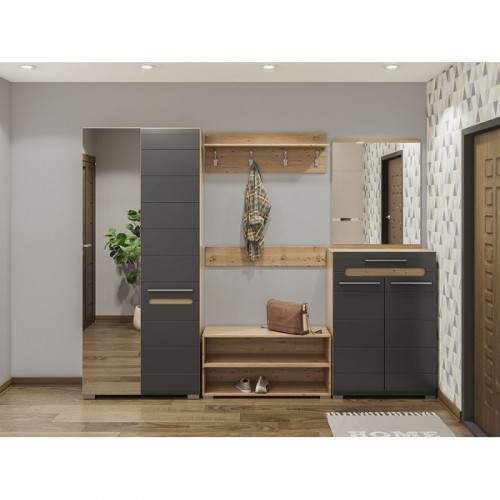 Передпокій Б'янко Графіт / дуб артизан