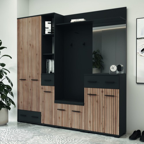 Передпокій Амбре Дуб артизан/Антрацит