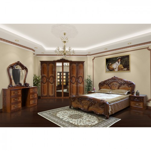 Спальня Кармен Нова 3Д Горіх / Піно горіх, лак, художній друк