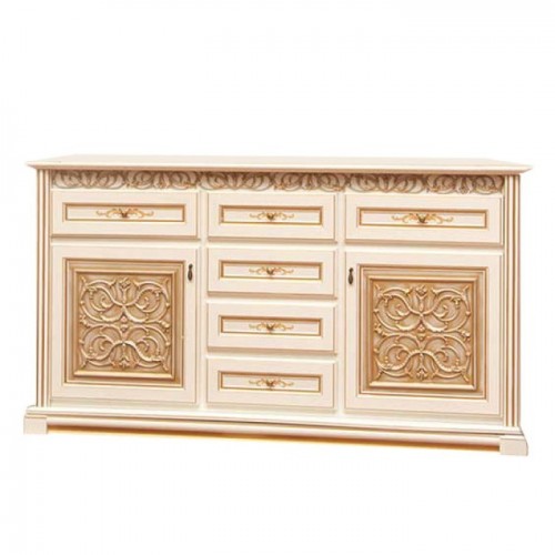 Комод  Лаціо 2Д 1.8 Білий / Прованс світлий з патиною