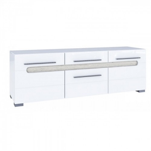 ТВ Тумба Б'янко Білий / Дуб сонома